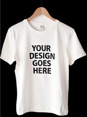 Customizable White Graphic Tee with Black Print